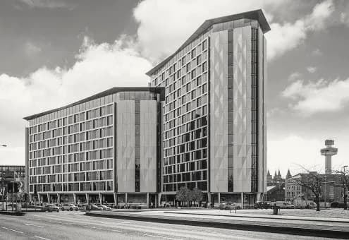 A pair of tall new towers on the Liverpool skyline